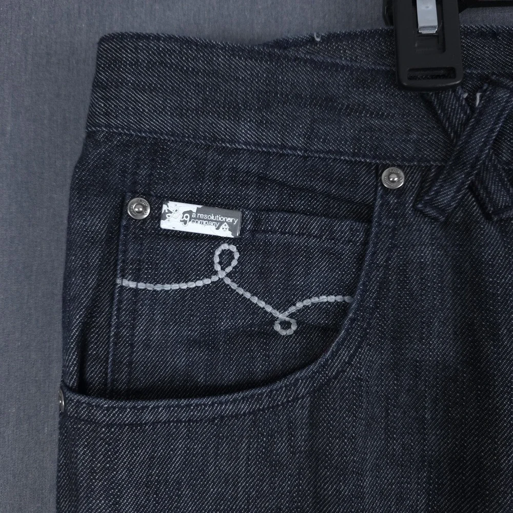 Lifted Research Group Denim Jeans Mens‎ 46 (Fits 43x33) Blue Baggy Y2K Hip Hop